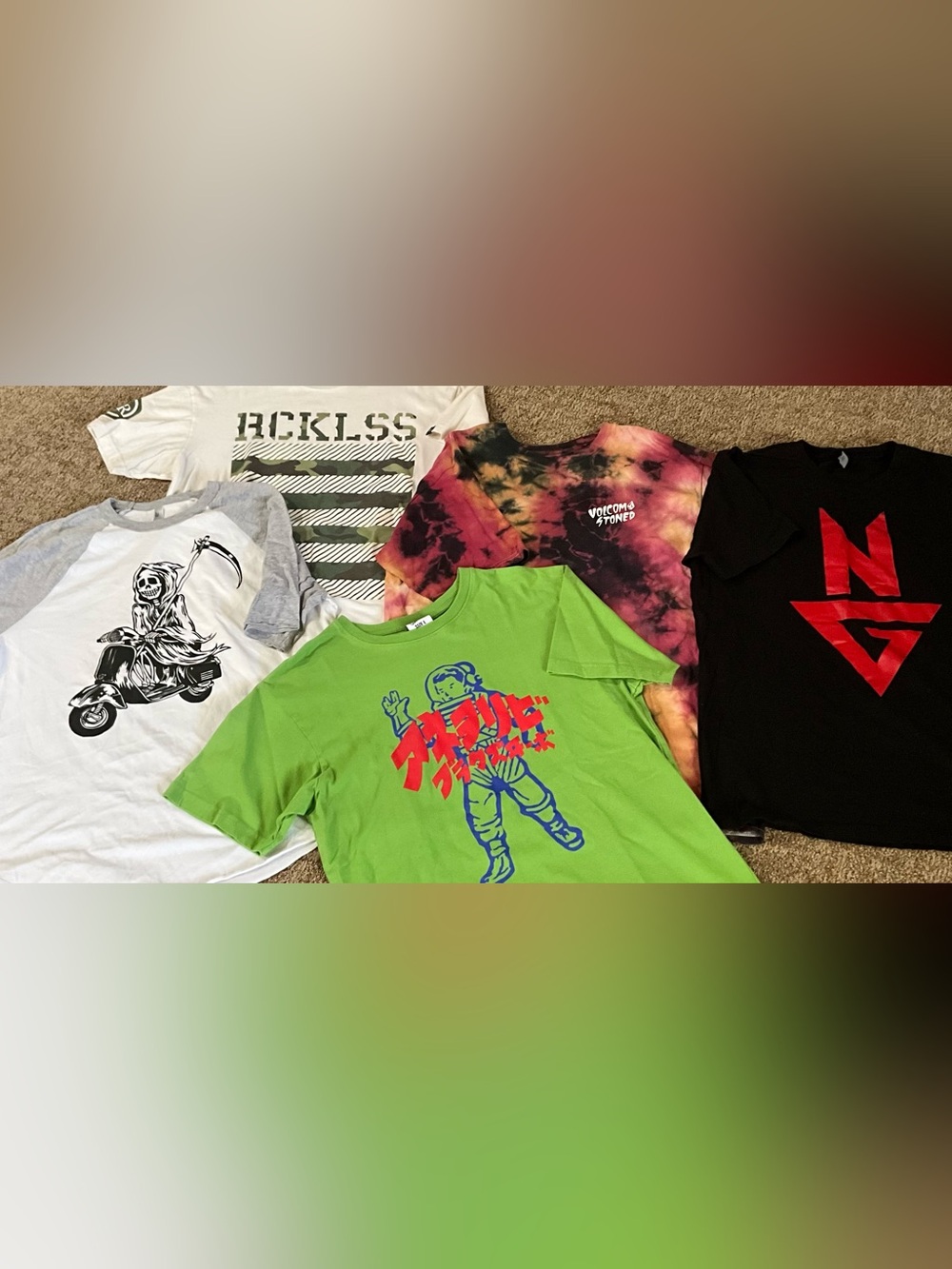 BBC Volcom YR Native Gaming Graphic Tee Bundle Sz L